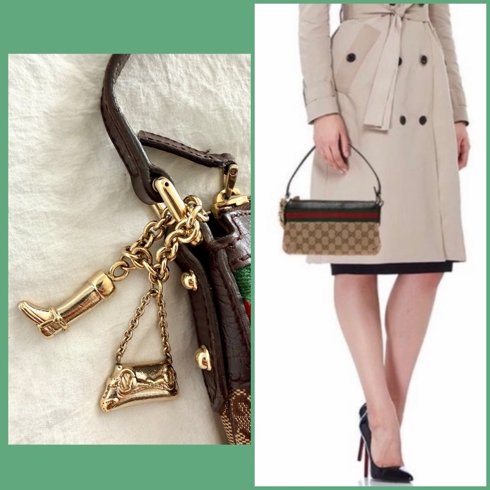 👑✅PRICE FIRM✅ AUTHENTIC Gucci Mini Web Charm Bag - Picture 2 of 16